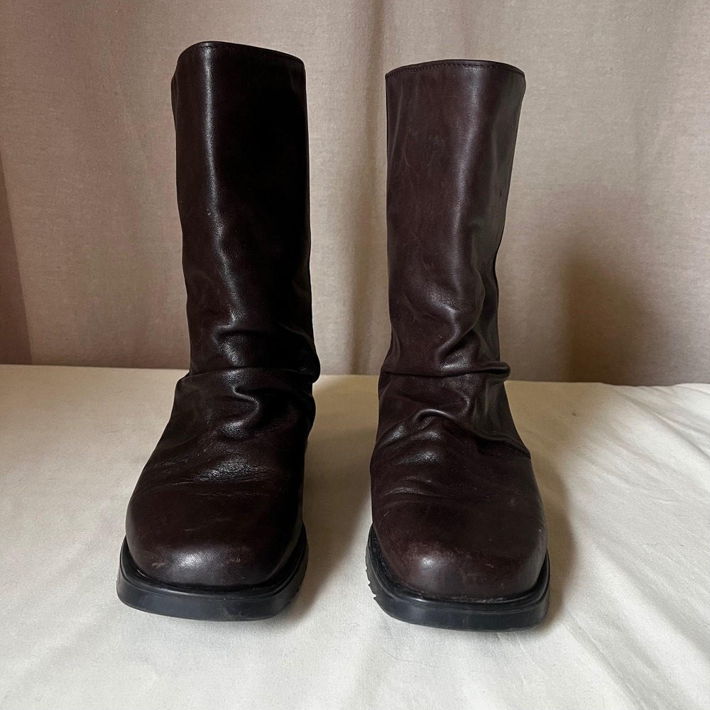 Siberian‎ Husky Leather Mid Calf Boots Brown Womens Size 8 Canada